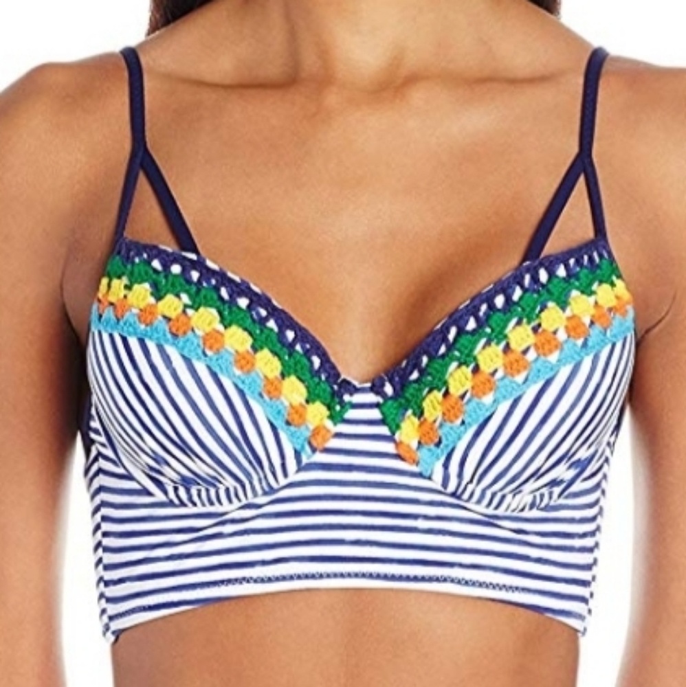 Sperry Carribean Sunset Stripe Midkini Top